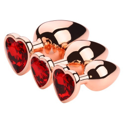 MyPlayToys Plug Bijou Anal Gold Heart L 8 x 4.1cm Rouge